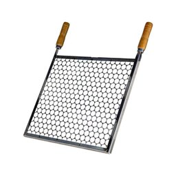 Grelha Retangular Inox Tela Moeda para Churrasqueira 40x30cm - 1
