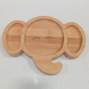 Ver imagem 2 de Prato Infantil Criança Bebê com Ventosa Home&co Elefante Bambu 3x23x17cm Natural