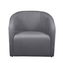 Ver imagem 3 de Poltrona Decorativa Recepção Sala de Estar Lara Veludo Cor:cinza