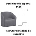 Ver imagem 5 de Poltrona Decorativa Recepção Sala de Estar Lara Veludo Cor:cinza