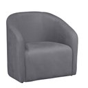 Ver imagem 1 de Poltrona Decorativa Recepção Sala de Estar Lara Veludo Cor:cinza