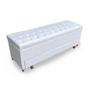 Ver imagem 3 de Recamier Com Auxiliar King Size Corino(1.86X0.50) COR:BRANCO