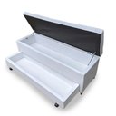 Ver imagem 2 de Recamier Com Auxiliar King Size Corino(1.86X0.50) COR:BRANCO