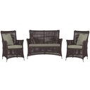 Ver imagem 1 de Jogo Sofá e 2 Poltronas de Área Igapó Alumínio Pintura Fendi Corda Náutica Estofado 8 Trama