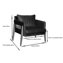POLTRONA DECORATIVA MILÃO LUXO DORA BELA - 0124 bordô - 2