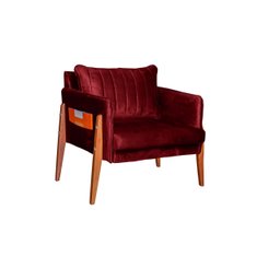 POLTRONA DECORATIVA MILÃO LUXO DORA BELA - 0124 bordô - 1