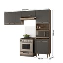 Ver imagem 4 de Armario de Cozinha Lemon com 8 Portas 222 Cm Carvalho Nature/chumbo