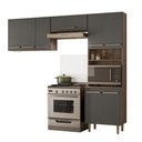 Ver imagem 1 de Armario de Cozinha Lemon com 8 Portas 222 Cm Carvalho Nature/chumbo