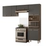 Armario de Cozinha Lemon com 8 Portas 222 Cm Carvalho Nature/chumbo - 1