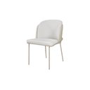 Ver imagem 1 de Cadeira Estofada Aurora Jantar Base Aço Carbono Espuma D28 - Champagne