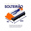 Ver imagem 5 de Conjunto Box Preto Durban Azul Espuma D28 Solteiro 96x203x57 - King House