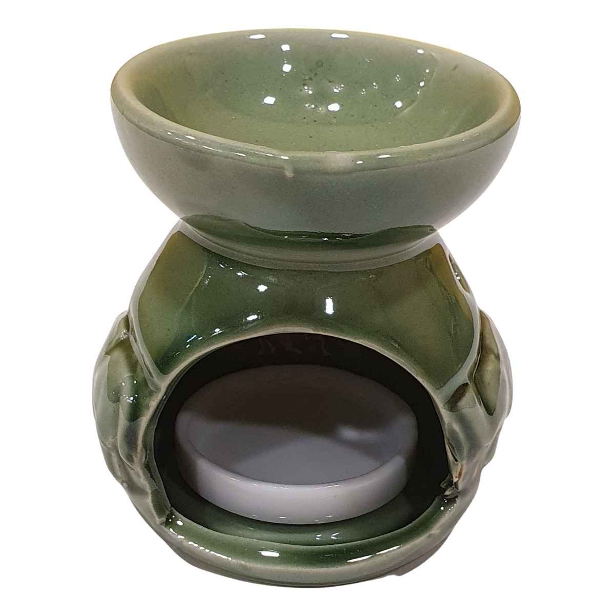 Difusor de Essências de Cerâmica Elefante Verde 8cm - 2