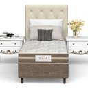 Ver imagem 3 de Conjunto Box Solteiro Mola Ensacada Prodormir Solar Bambu Bege
