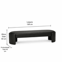 Ver imagem 6 de Recamier Puf Decorativo Fly Cama Casal 138cm Zahav Estofados:preto Couro Sintético