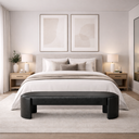 Ver imagem 3 de Recamier Puf Decorativo Fly Cama Casal 138cm Zahav Estofados:preto Couro Sintético