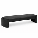 Ver imagem 5 de Recamier Puf Decorativo Fly Cama Casal 138cm Zahav Estofados:preto Couro Sintético