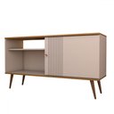 Ver imagem 3 de Rack para Tv até 50 Polegadas Retrô 1 Porta 1 Prateleira Cinamomo/off White - Panorama Móveis