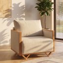 Ver imagem 1 de Poltrona Pulse Decorativa com Mola Bonnel Espuma D28 - Bege