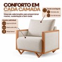 Ver imagem 5 de Poltrona Pulse Decorativa com Mola Bonnel Espuma D28 - Bege