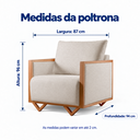 Ver imagem 3 de Poltrona Pulse Decorativa com Mola Bonnel Espuma D28 - Bege