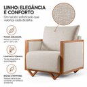 Ver imagem 6 de Poltrona Pulse Decorativa com Mola Bonnel Espuma D28 - Bege