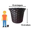 Ver imagem 4 de 3 Vaso Vime Sintético  Médio Para Plantar Flor 11x16cm