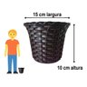 3 Vaso Vime Sintético  Médio Para Plantar Flor 11x16cm - 4