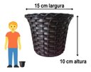 Ver imagem 4 de 3 Vaso Vime Sintético  Médio Para Plantar Flor 11x16cm