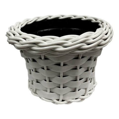 3 Vaso Vime Sintético  Médio Para Plantar Flor 11x16cm