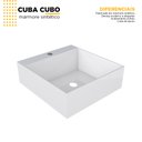 Ver imagem 3 de Cuba Mármore Sintético Para Banheiro Cubo Cozimax - Branco