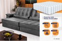 Ver imagem 4 de Sofá Retrátil Reclinável 250cm Ascari Suede Velut com molas Ensacadas - King House