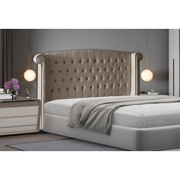 Cabeceira de Cama Box Toquio King 195 Cm Suede Capuccino Ec Móveis - 2