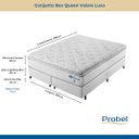 Ver imagem 3 de Conjunto Box Mola Probel Volare Luxo Queen 158x59cm
