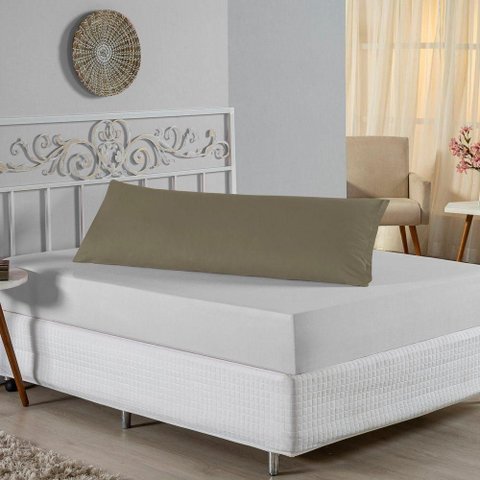Fronha Xuxão Nobre 1 Peça 1,30m X 40cm Malha 100% Algodão - Avelã