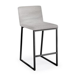 Banqueta Tulipa em Aço Carbono Preto Marrom Salvia - 1