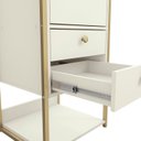 Ver imagem 7 de Armário para Escritório Multiuso Estrutura Metálica 2 Gavetas e 2 Prateleiras Indústrial Branco/Off