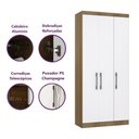 Ver imagem 4 de Guarda Roupa Dormitório Modulado Paris Módulo 3 Portas - Luciane 327:Avelã e Cinammon