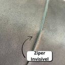 Ver imagem 4 de Capa de Almofada Couro Camurça Verde Oliva 50x50cm