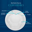 Ver imagem 4 de Banheira Redonda Taurus Dupla com Hidro em Acrílico - 127v