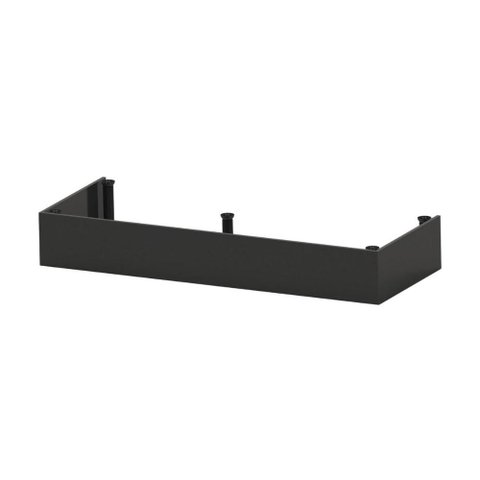 Kit Rodapé para Balcão Cozinha 120cm Veneza com Pés Multimóveis Mp3728 Preto