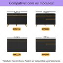 Ver imagem 2 de Kit Rodapé para Balcão Cozinha 120cm Veneza com Pés Multimóveis Mp3728 Preto