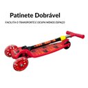 Ver imagem 3 de Patinete Infantil 3 Rodas em Pvc Freio Dobrável Altura Ajustável Menina Vermelho Importway Bw283vm