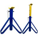 Ver imagem 1 de 2 Cavaletes para Carro 2 Toneladas Aço Resistente Apoio Reforçado Tipo Preguiça Manutenção Veículo