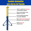 Ver mais imagens de 2 Cavaletes para Carro 2 Toneladas Aço Resistente Apoio Reforçado Tipo Preguiça Manutenção Veículo