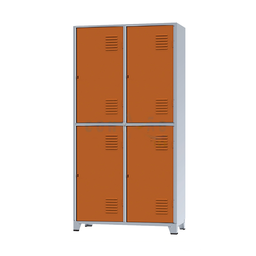 Roupeiro De Aço Insalubre 4 Portas Vestiário Nr 18/24 Locker Laranja - 1