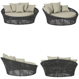 Kit Chaise Hungria e Espreguiçadeiras Catar Trama Original Preto - 6