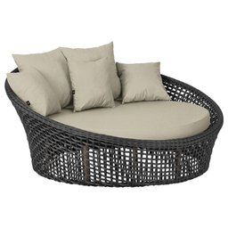 Kit Chaise Hungria e Espreguiçadeiras Catar Trama Original Preto - 2