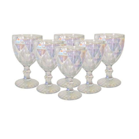 Jogo de 6 Taças de Vidro Diamond FurtaCor 300ml