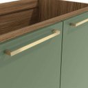 Ver imagem 3 de Balcão de Cozinha Botanic 80cm 2 Portas m623 Kappesberg - Nogueira/Verde Oliva