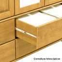 Ver imagem 6 de Balcao Madeira Maciça 4 Portas 4 Gavetas 169 Cm 8929 Freijo Milani Store Freijo